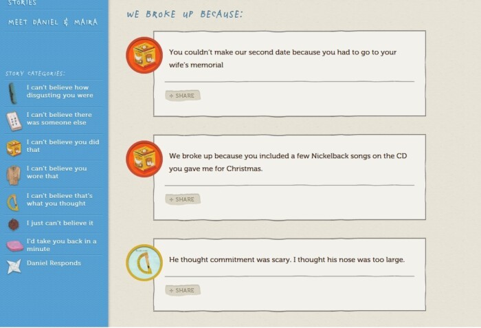 Dica de Tumblr: “The Why We Broke Up Project”