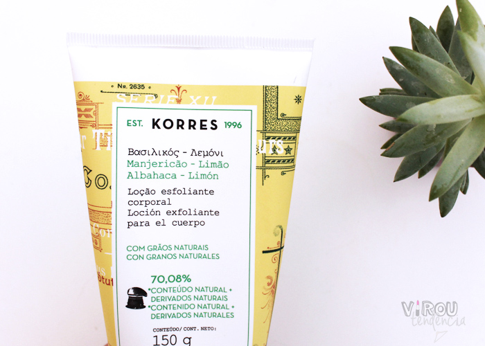Resenha Esfoliante Corporal Manjericao-Limão Korres Produtos de Beleza