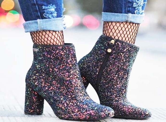 Comprar Bota Glitter Tendências Sapatos Femininos Inverno 2017
