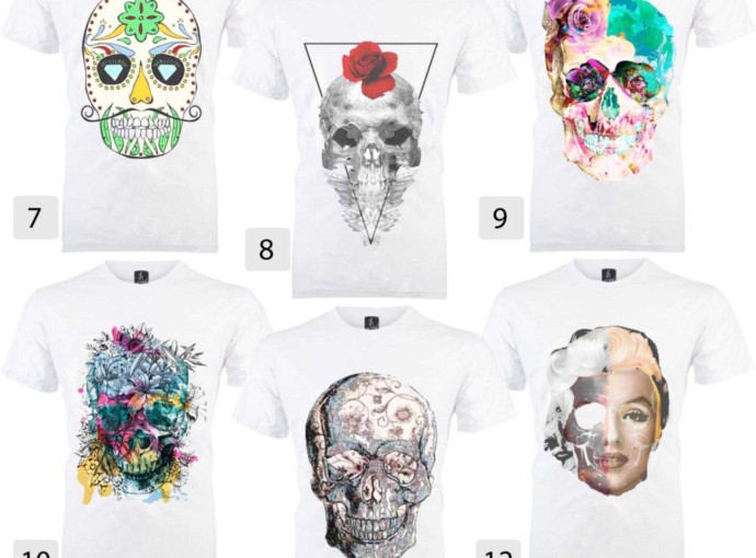 Comprar Camiseta Caveira Feminina- Camiseta Caveira Mexicana, Camiseta Caveira Marilyn Monroe
