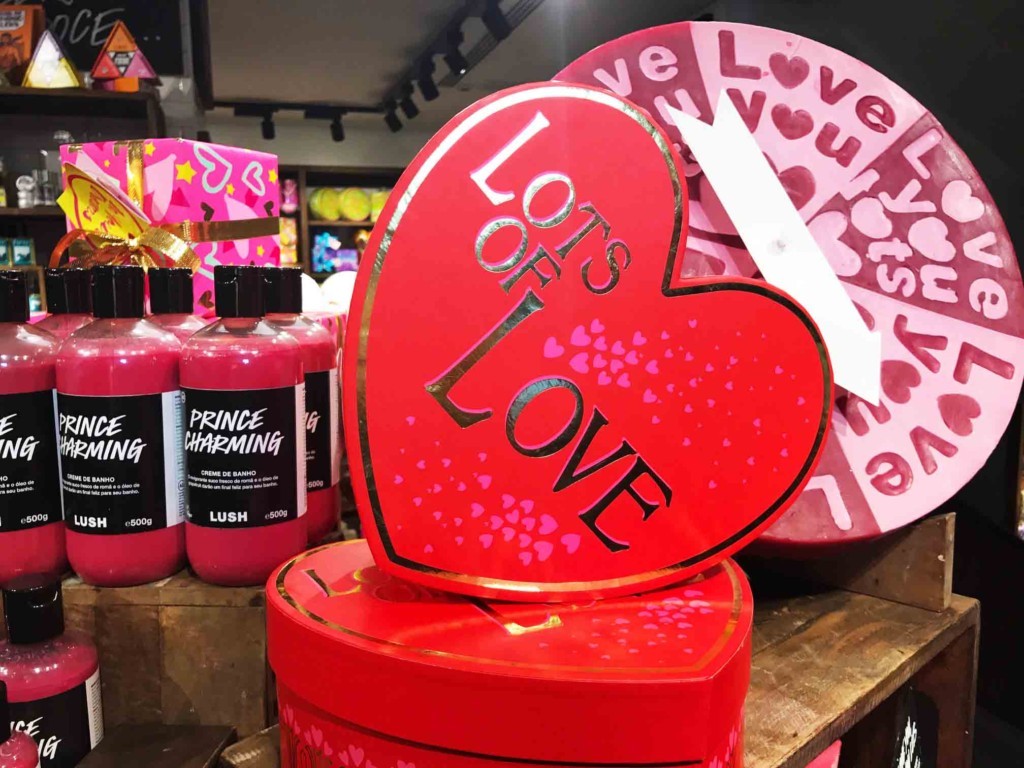 Coleção LUSH Dia dos Namorados - produtos de beleza Cruelty Free