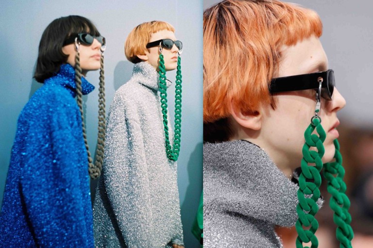 Tendência Cordinha para Óculos - Tendências Acessórios 2018 - Coleção Balenciaga Fall 2016