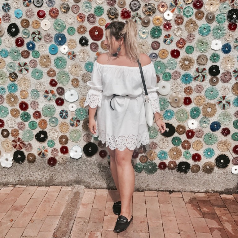 [ look da Mai ] Vestido Branco com Decote Ombro a Ombro