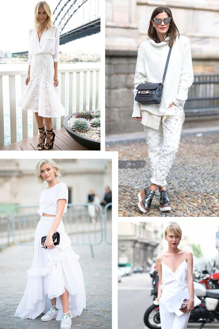 Como Usar Looks All White - Tendências de Moda Looks em Branco