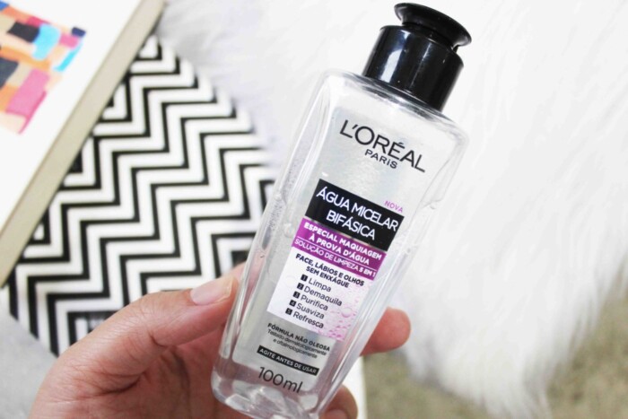 Resenha L'Oréal Água Micelar Bifásica - solução de limpeza facial 5 em 1