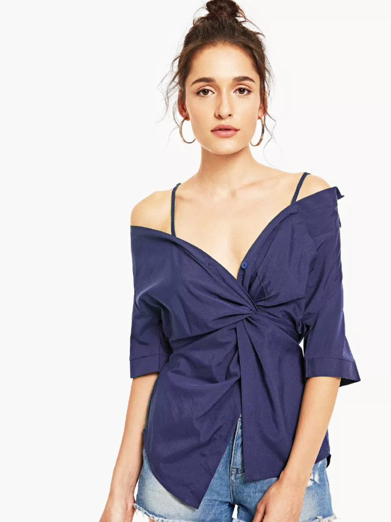 blusas para combinar com calça jeans - blusa fashion + calça jeans