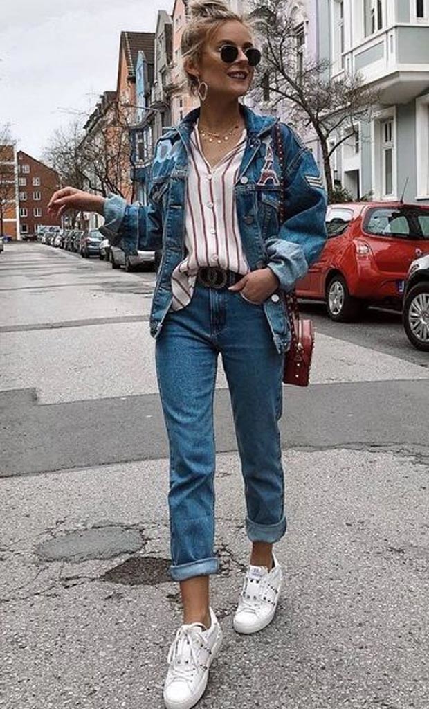 jaqueta jeans feminina estilosa