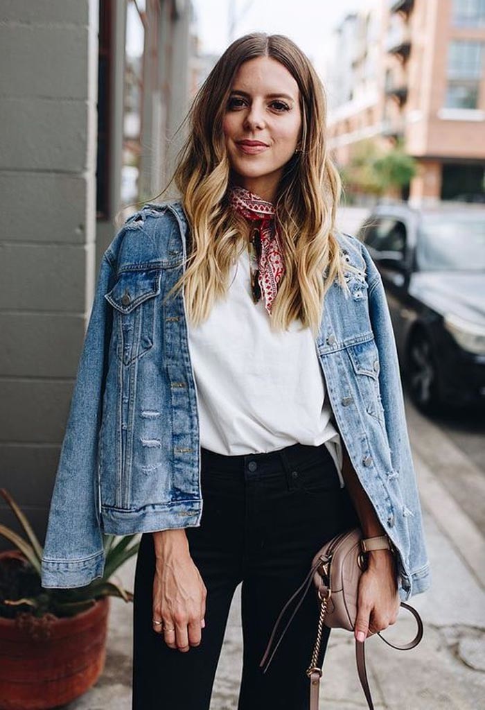 jaqueta jeans com camisa social feminina