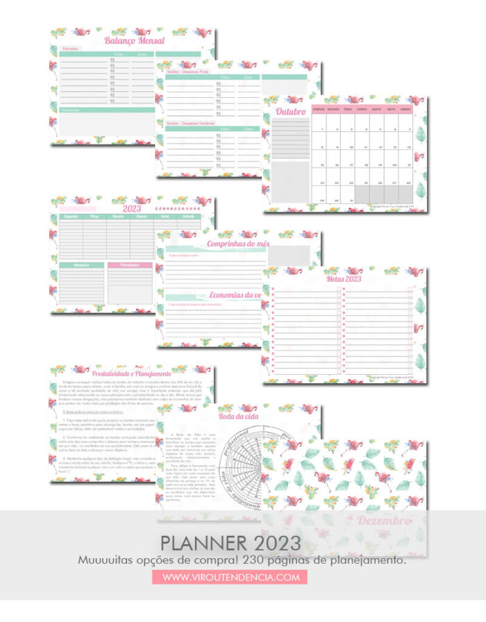 Planner 2024 - Flamingos - Horizontal