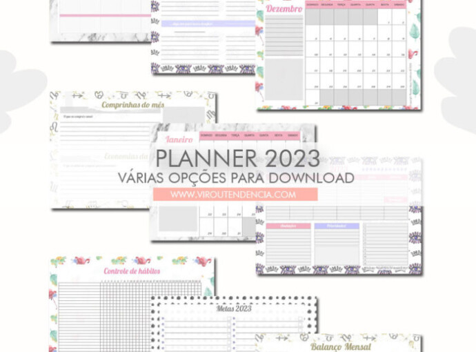 Planner 2023 para imprimir - Planner 2023 para download - Planner 2023 para Baixar - Planner Digital 2023 - Planner 2023 PDF - Planner 2023 com Agenda Digital - Arquivo Digital Planner 2023