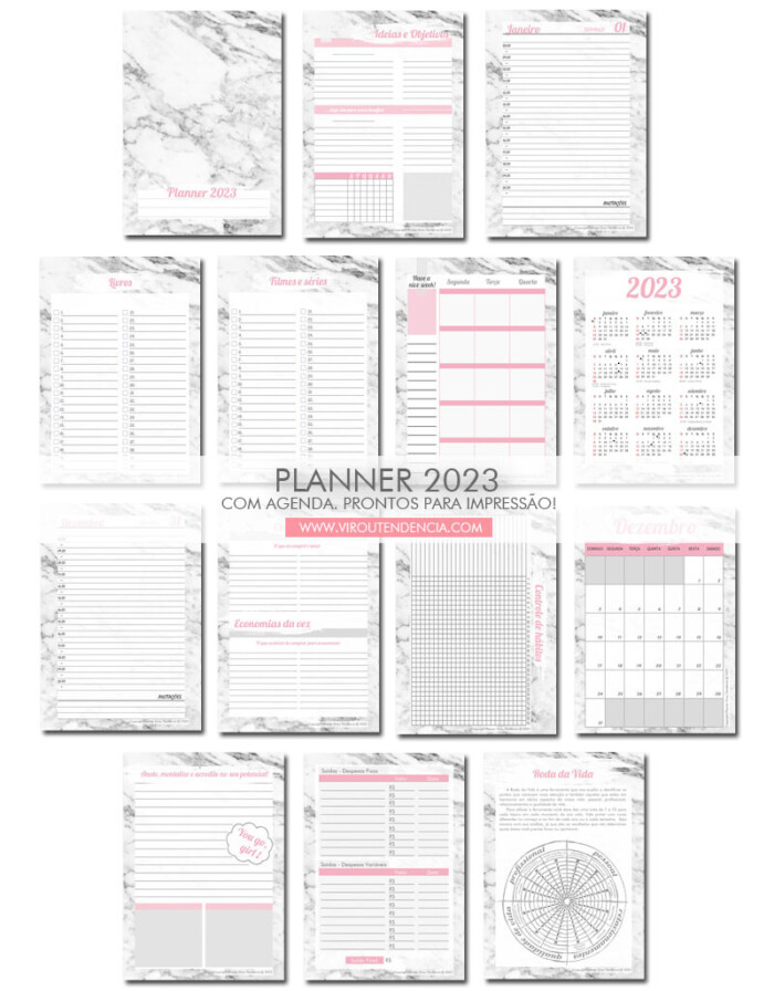 Planner Agenda 2024 - Mármore