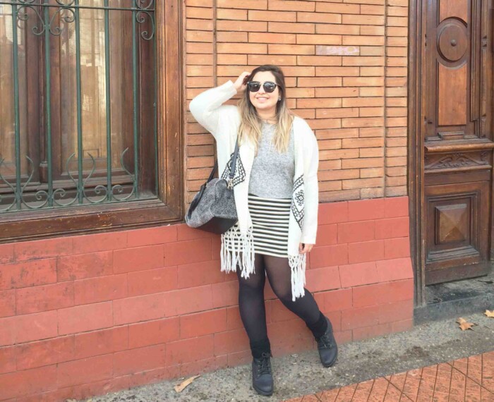 Look de Inverno com Saia e Meia Calça