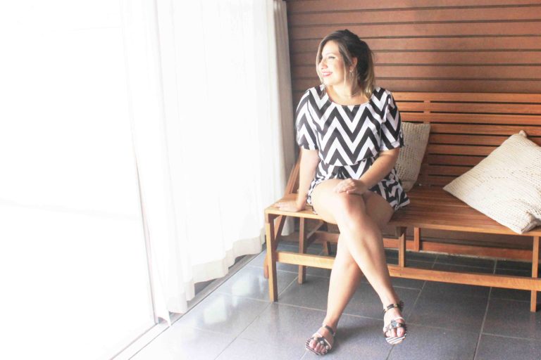 Look do Dia Vestido Estampado Geométrico