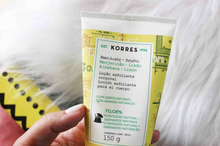 Resenha Esfoliante Korres Manjericão e Limão