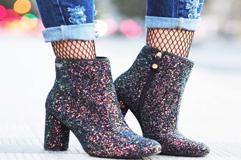 Comprar Bota Glitter Tendências Sapatos Femininos Inverno 2017