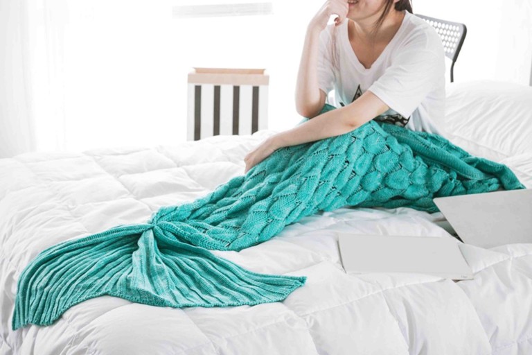 Comprar Cobertor Sereia Croche Trico