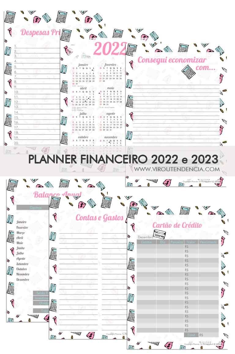 Planner Financeiro 2022 para Download