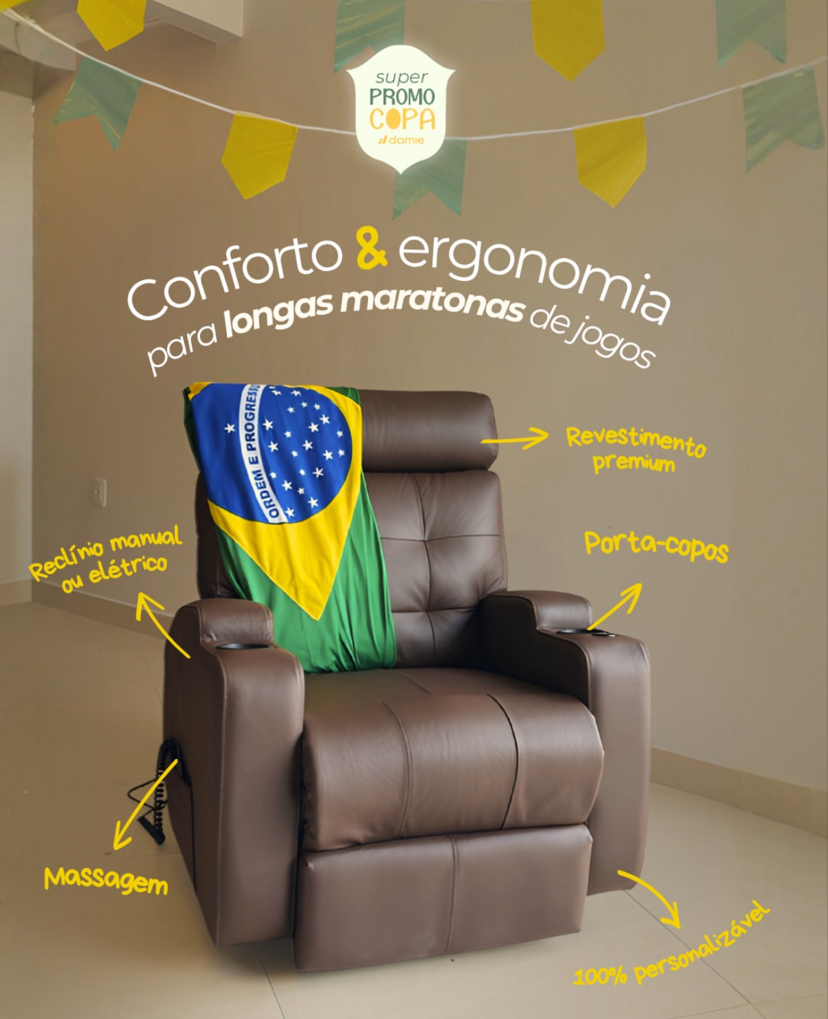 Poltrona para assistir TV | Cupom de desconto Damie: MAINABELLI12 - cumulativo com outras promoções do site.